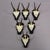 Vintage Set of Six Chamois Trophies on Shaped Plaques, Germany ca. 1980s A set of six vintage chamois (Rupicapra...