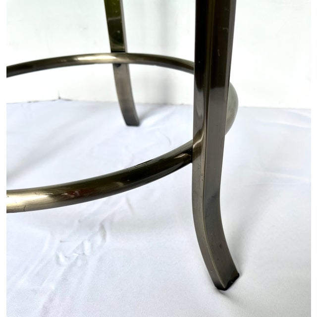 1980s Design Institute of America Beveled Glass Swan Accent Table For Sale - Image 15 of 16