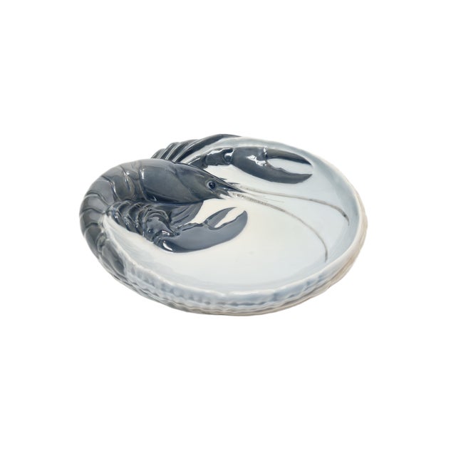 Danish Porcelain Plate with Lobster from Royal Copenhagen, 1950s, in Flawless conditions. Designed 1950 to 1959