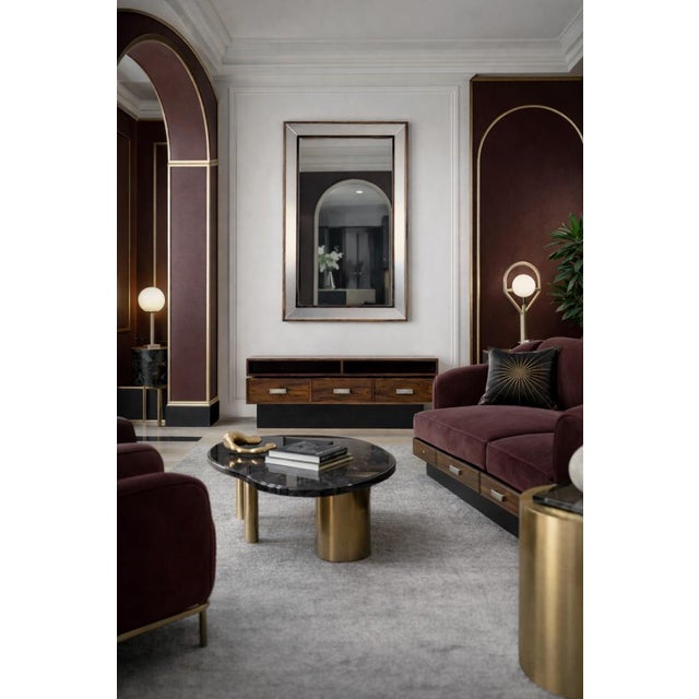 Vintage Scandinavian Ambassador Console with Mirror from Fröseke Nybrofabriken Ab, 1970s, Set of 2 For Sale - Image 13 of 18