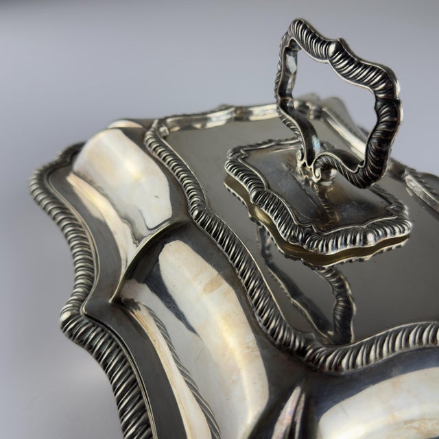 Antique Early 20th Century Silver Plated Sheffield Serving Dish and Cover, England For Sale - Image 16 of 18