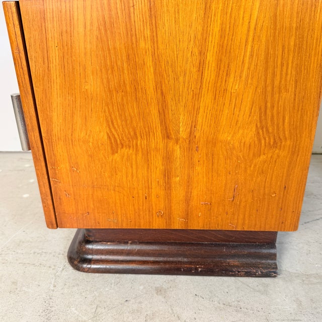 Vintage Burl Walnut Nightstands by Jindřich Halabala for Up Závody, 1957, Set of 2 For Sale - Image 13 of 14
