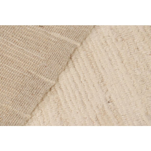 Textile Rug & Kilim’s Modern Textural Rug in Beige and Cream with Ribbed Patterns - 10x14 For Sale - Image 7 of 7