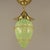 Art Nouveau Viennese Pendant Lamp with Uranium Vaseline Glass Shade, Austria, 1920s For Sale - Image 3 of 9