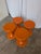 Set of 4 spage age orange stools. Vintage retro orange stool that resembles a mushroom, originally called Jurcek (in...