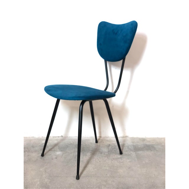 Vintage Cobalt Blue Chair, Italy, 1960s For Sale - Image 6 of 12