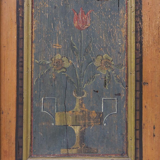 Antique Rustic Farmhouse Folk Art Painted Bridal Cabinet, 1822 For Sale - Image 18 of 18