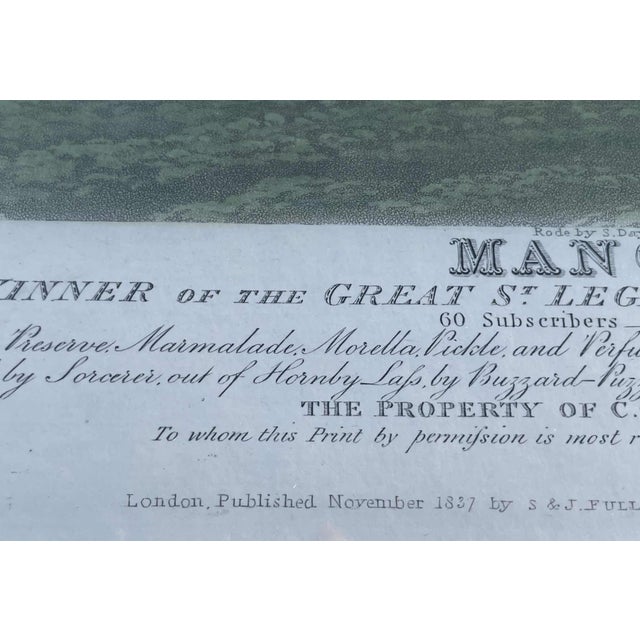 "Mango" the Winner of the Great Saint Leger Stakes at Doncaster 1837 Engraved Print Proof For Sale - Image 10 of 18