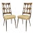 Mid Century Modern Pair of Chairs With Smoked Lucite Seat Back and Vintage Upholstery by Chromecraft For Sale