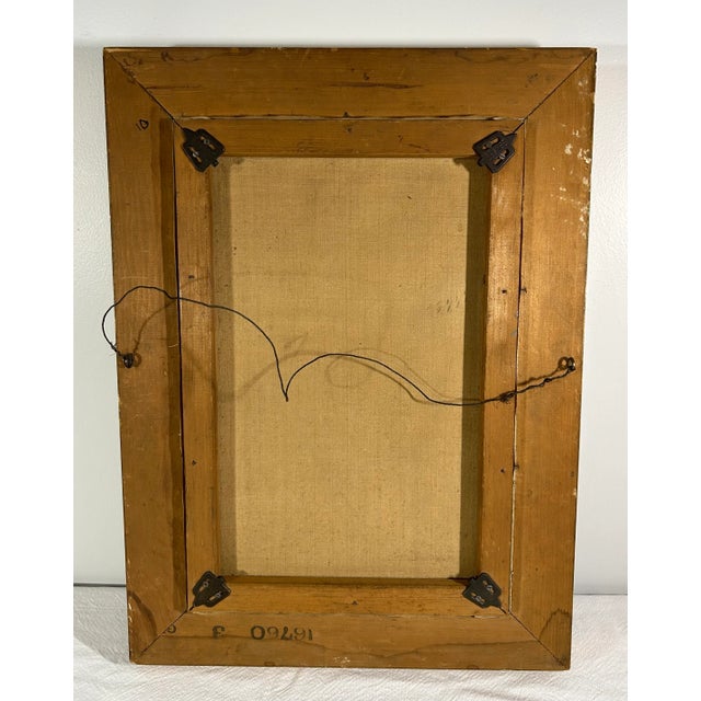 Antique Landscape Painting in Period Lemon Gold Gilt Frame For Sale - Image 10 of 13