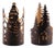 Cut Metal Snowman and Cabin Candle Holder (Set of 2) For Sale