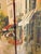 Rustic European Vintage Double-Sided Parisian Street Scene Canvas 4-Panel Room Divider Screen For Sale - Image 3 of 12