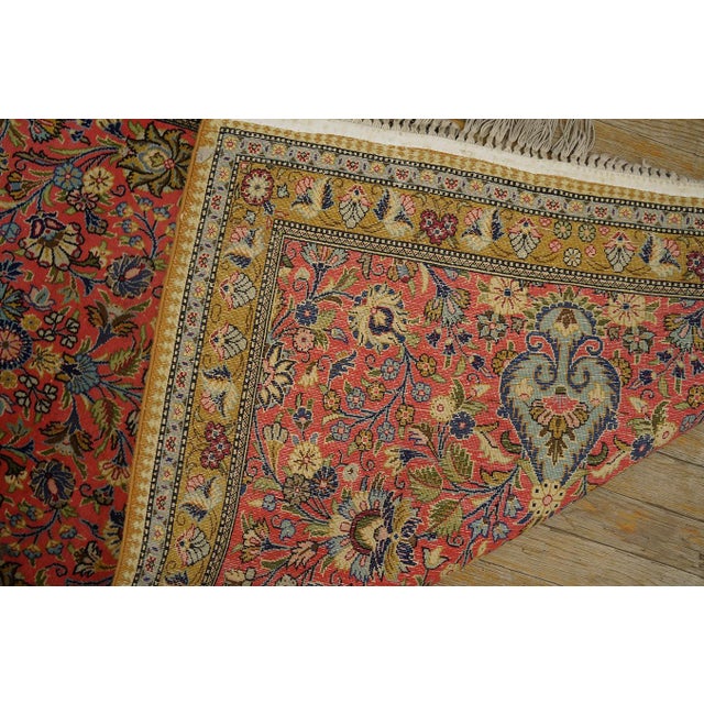1960s Pink Medallion Vintage Persian Tabriz Rug 2' 10'' X 13' 3'' Handknotted Wool Carpet For Sale In New York - Image 6 of 6
