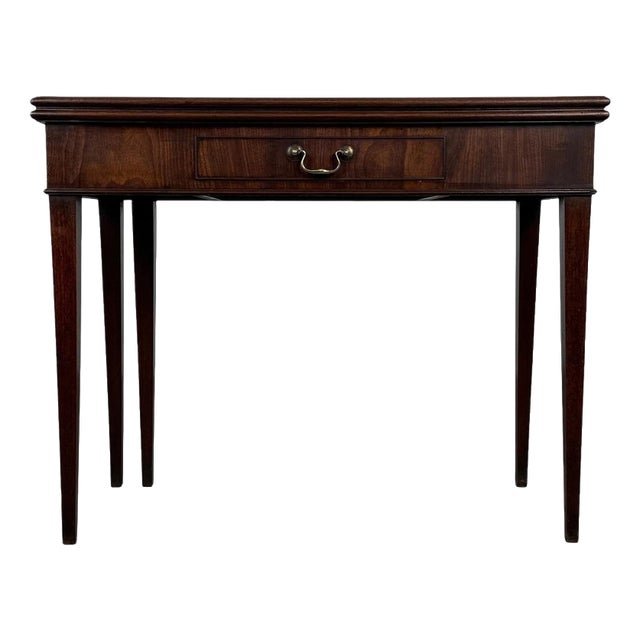 Antique English Mahogany Tea Table, 1800s For Sale