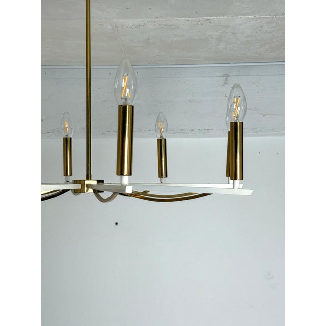 Vintage Brass Chandelier, 1960s For Sale - Image 6 of 9