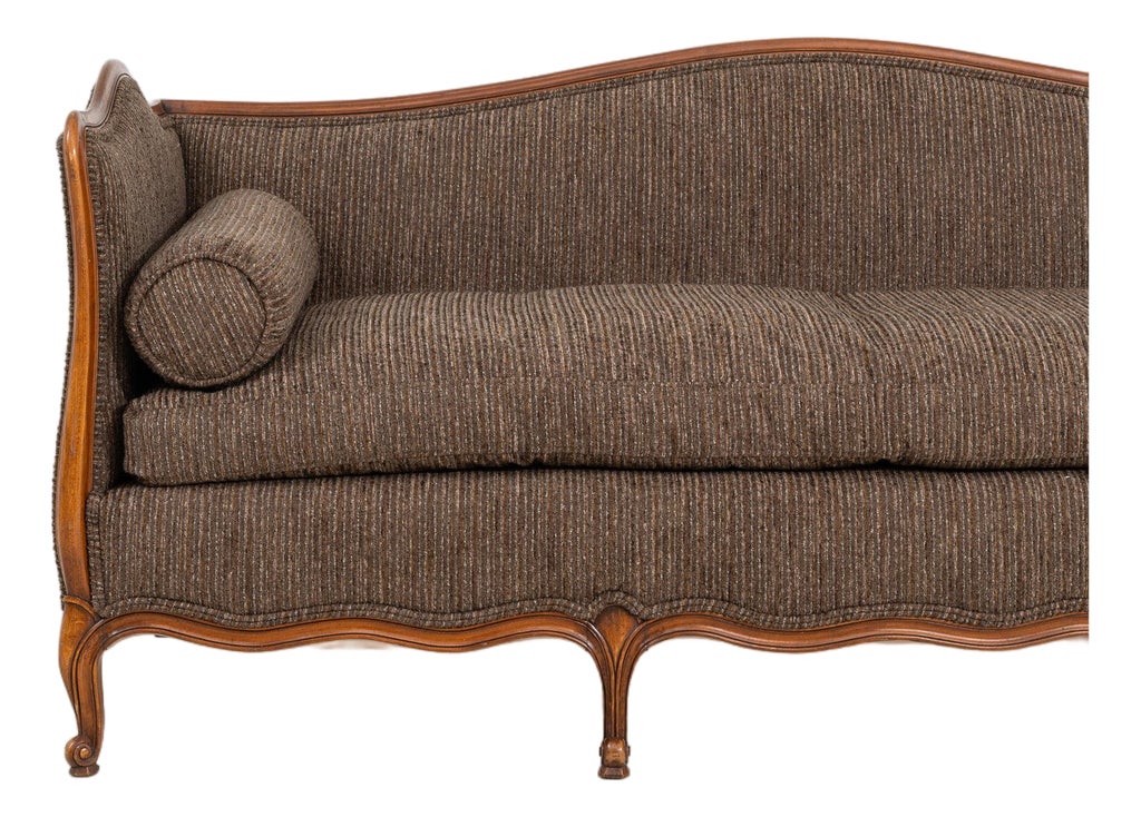 Early 20th Century France Louis XV Brown Wood Sofa