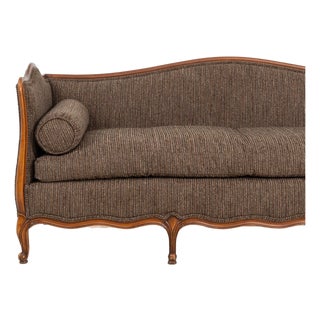 Early 20th Century France Louis XV Brown Wood Sofa For Sale