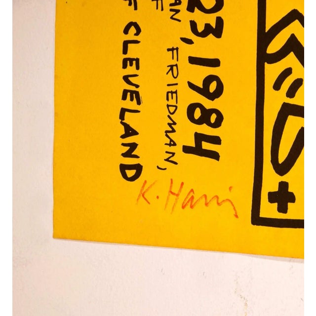 Yellow Keith Haring Signed Champions: Contemporary Art Center of Cleveland Lithographic For Sale - Image 8 of 8