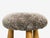 Danish Modern Style, Gray Sheepskin, Maple, Shearling Footstools, 21st C. For Sale - Image 9 of 9