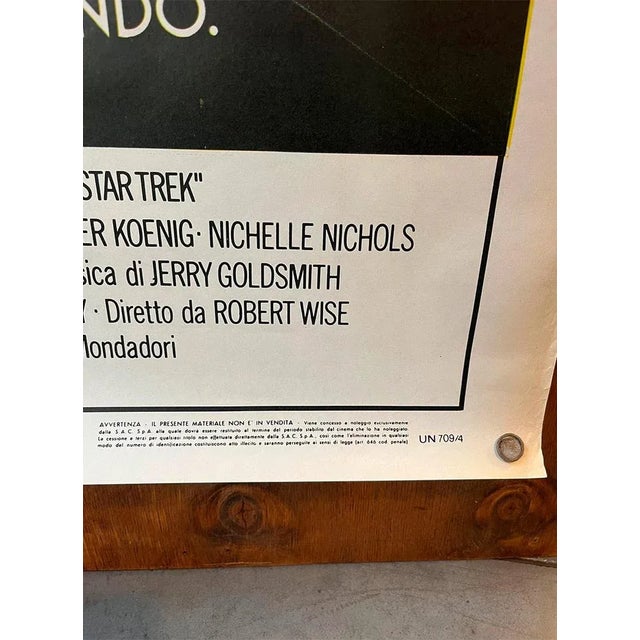 Paper Italian Star Trek Film Poster, 1980s For Sale - Image 7 of 10