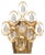 German Crystal and Brass Wall Sconce from Palwa, 1960s, Set of 2 For Sale