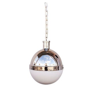 Thomas O'Brien Hicks Light Pendant Polished Nickel For Sale