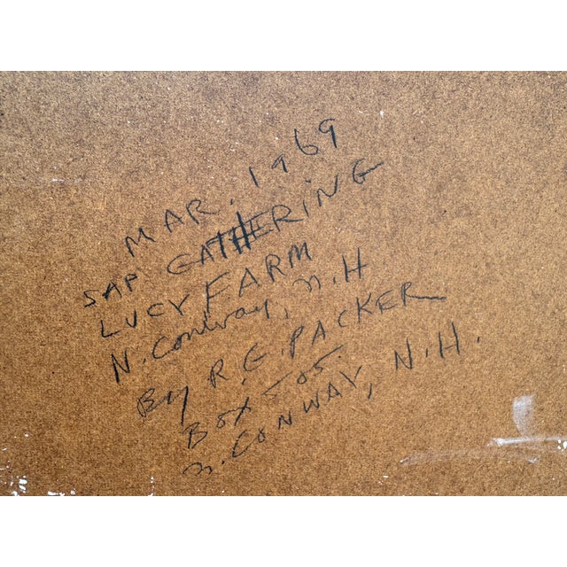 1960s Richard G. Packer North Conway, New Hampshire Art Landscape Oil Painting, Framed For Sale - Image 10 of 11