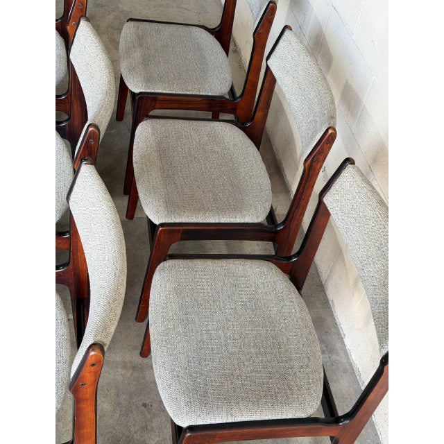 Rosewood Dining Chairs in Style of Erik Buch Mid-Century Modern Sculptural Seating Set of 6 Denmark 1960s For Sale In Los Angeles - Image 6 of 10