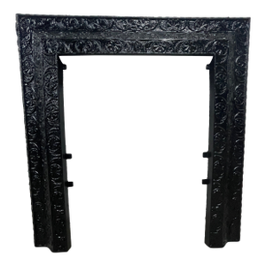 Late 19th Century Antique Cast Iron Surround - Ornate Victorian Era From New Orleans 29" W X 30" H