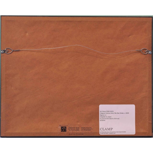 Drawing/Sketching Materials Ed Fisher (1926-2013) Original Cartoon Drawing From "The New Yorker" Circa 2009 For Sale - Image 7 of 7