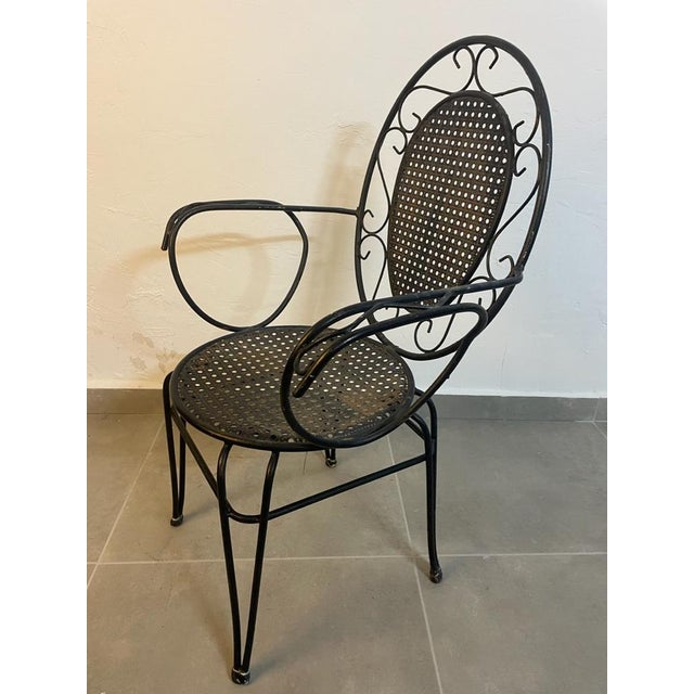 1960s Provencal Armchairs in Wrought Iron, 1960s, Set of 3 For Sale - Image 5 of 14