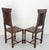 Middle Easter Oak and Leather Chairs with Studs 1920, Set of 2 For Sale - Image 4 of 18