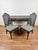 Vintage Drexel French Provincial style writing desk includes a matching set of chairs. Standing on curvaceous cabriole...