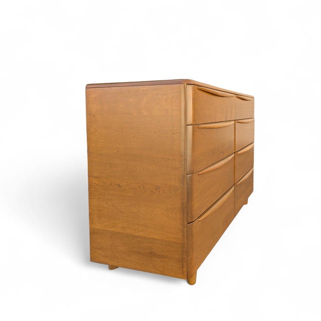 Mid-Century Modern Mid 20th Century Heywood-Wakefield Mid-Century Modern 8-Drawer Lowboy Dresser For Sale - Image 3 of 18