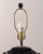 Vintage 1980s Postmodern Neo-Deco Black Ceramic Table Lamp With Custom Shade For Sale - Image 4 of 7