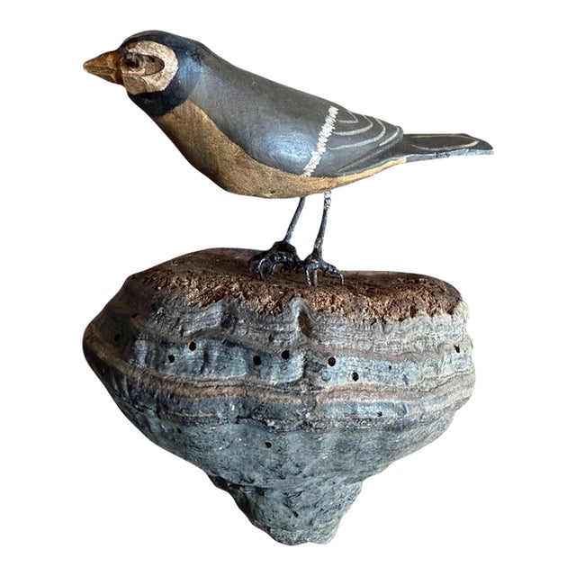 Austrian Folk Art Carved Wood Bird #102, 1920s For Sale