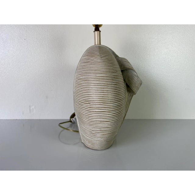 Sculpture Materials Vintage Sculptural Draped Plaster Table Lamp For Sale - Image 7 of 11