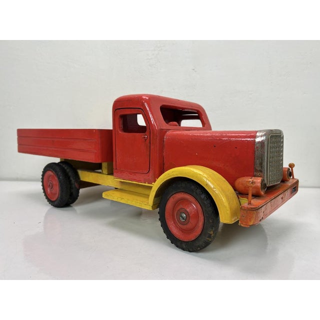 Vintage Wooden Toy Truck attributed Bigge, Germany, 1950s For Sale - Image 10 of 18