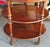 Traditional Early 20th Century Mahogany Oval Three-Tiered Rolling Bar Cart For Sale - Image 3 of 13