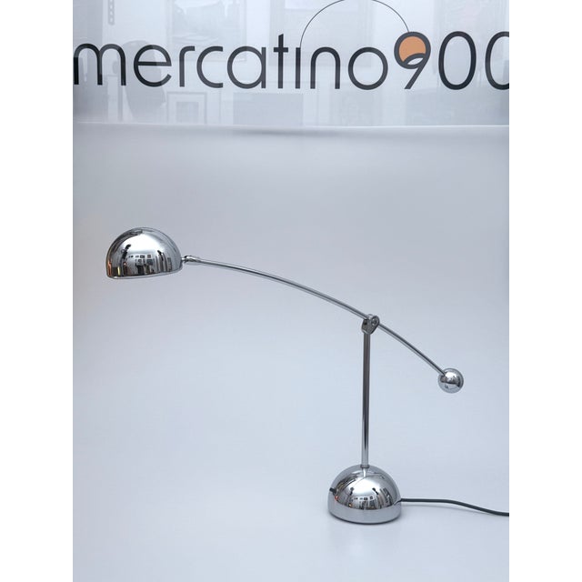 Chrome-Plated Table Lamp with Counterweight from Hustadt Leuchten, Germany, 1970s For Sale - Image 10 of 12