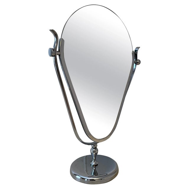 Charles Hollis Jones Silver Vanity Mirror For Sale - Image 10 of 10