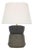 Sean Lavin by Visual Comfort Signature 1953 26" Geometric Form Table Lamp in Smoke on Goldenrod with Linen Shade For Sale