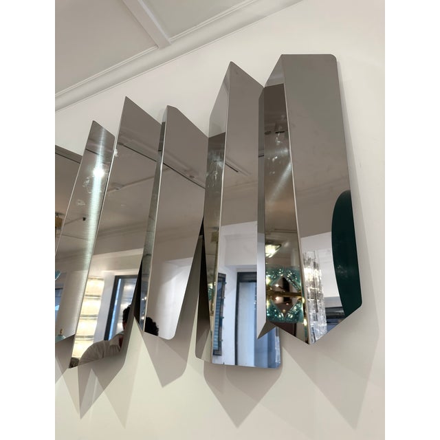 Mid-Century Modern Large Wall Lamp Sconce Metal Sculpture by Mario Torregiani, Italy, 1990s For Sale - Image 3 of 12
