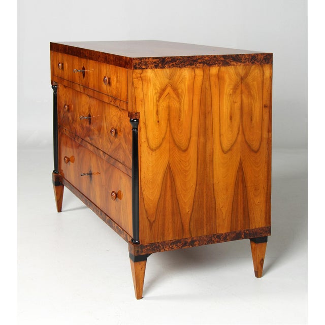 Biedermeier chest of drawers with burled edge southern germany (bavaria) walnut biedermeier circa 1820 dimensions: h x w x...