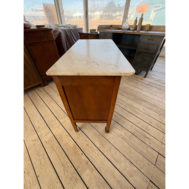 19th Century 19th Century French Neoclassic Marble Top Chest of Drawer / Commodes For Sale - Image 5 of 12
