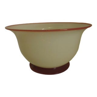 Early-20th Century Carder Steuben Alabaster Cast Foot Bowl, No. 112 - 1 Piece For Sale