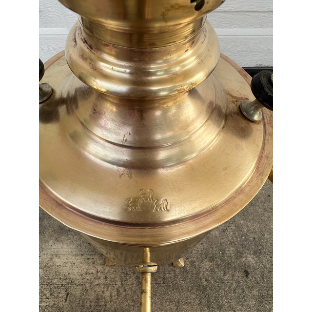 Metal Antique Romanov Era Imperial Russian Tula Samovar – Rare Three-Lion Crest – Brass/Tombac – C. 1890-1910 For Sale - Image 7 of 17