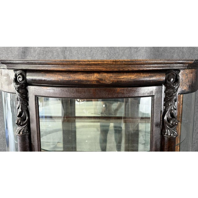 Early 1900s Curio Cabinet With Paw Feet For Sale - Image 11 of 14