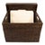 Artifacts Rattan Storage Box with Lid - Letter File, Tudor Black For Sale - Image 4 of 5