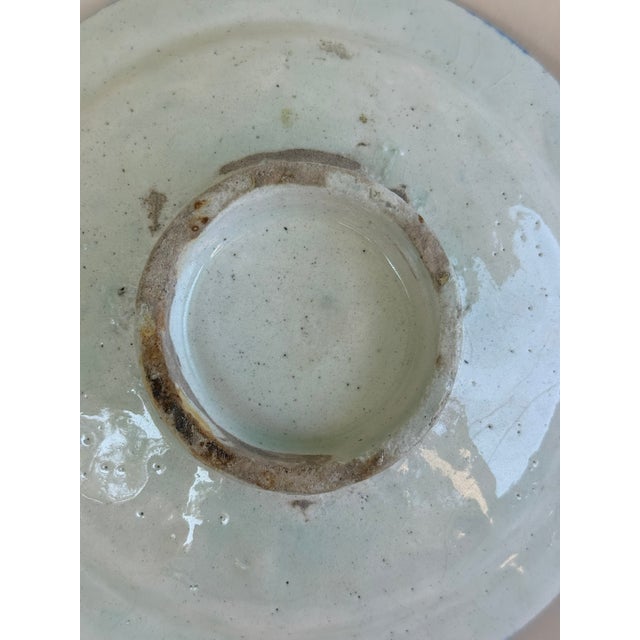 Persian 17th Century Persian Painted Pottery Bowl Blue & White For Sale - Image 3 of 5